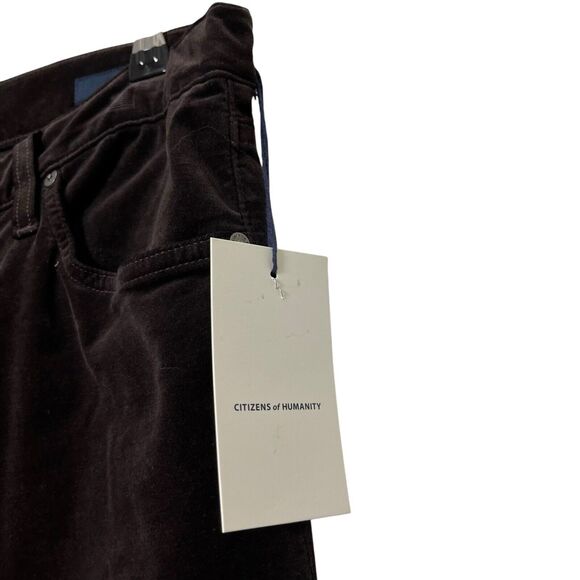 Citizens of Humanity NWT London Velvet Jeans Men’s Size 32 Brown Slim Tapered - Picture 13 of 13